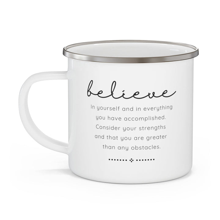 Enamel Camping Mug Believe in Yourself - Decorative | Enamel Mugs