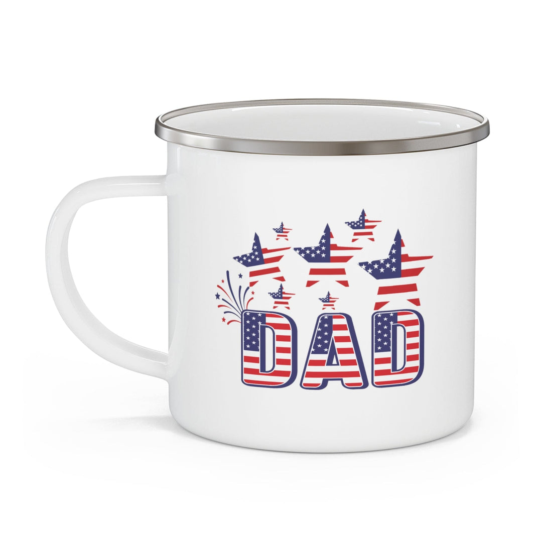 Enamel Camping Mug Dad Independence Day 4th Of July Celebration - Decorative