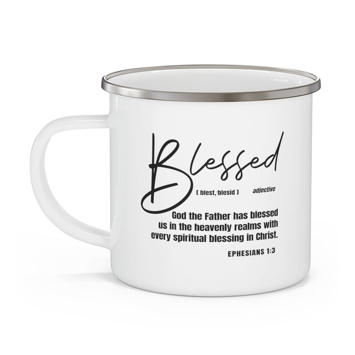 Enamel Camping Mug Ephesians - Blessed with Every Spiritual Blessing