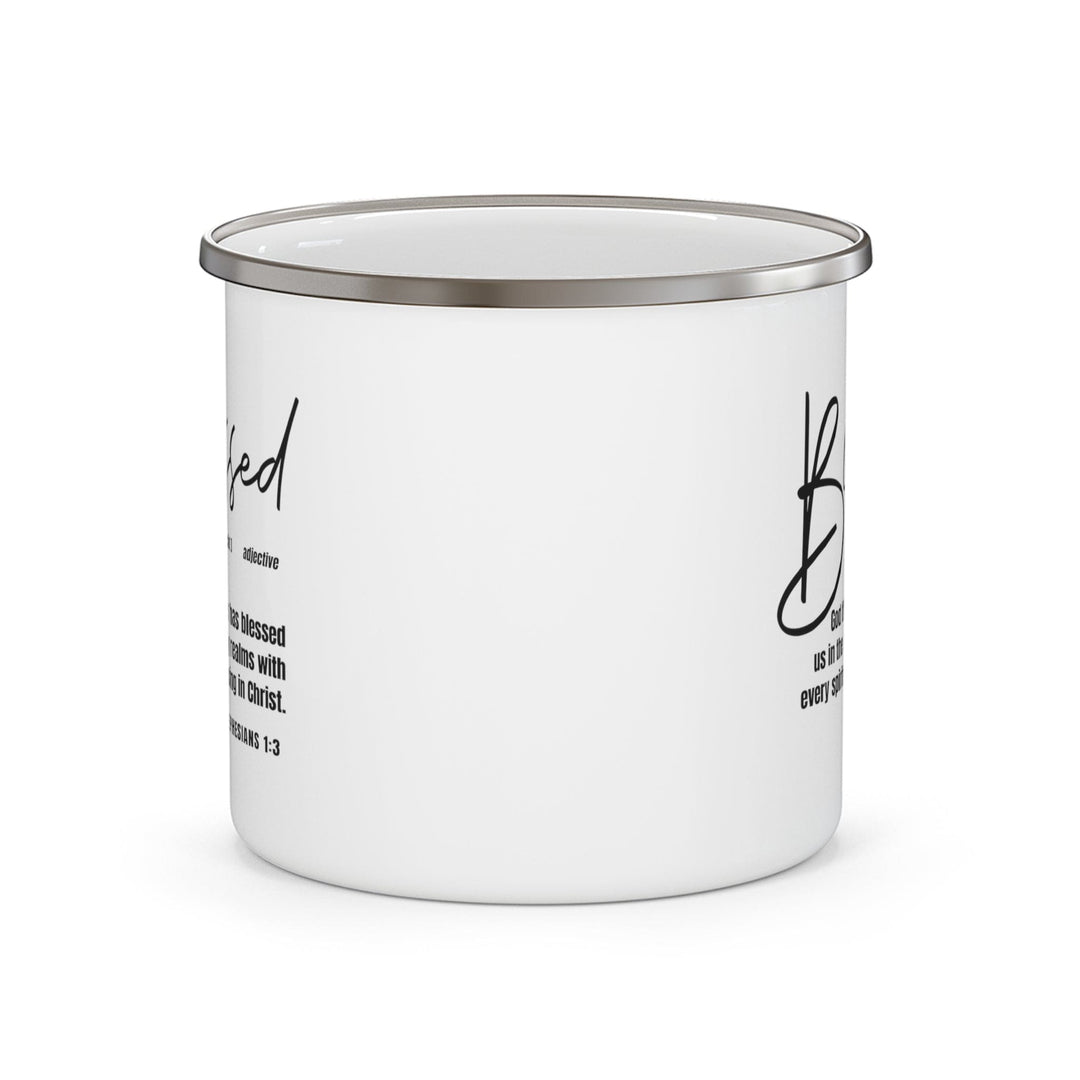 Enamel Camping Mug Ephesians - Blessed with Every Spiritual Blessing