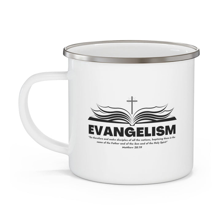 Enamel Camping Mug Evangelism - Go Therefore and Make Disciples - Decorative