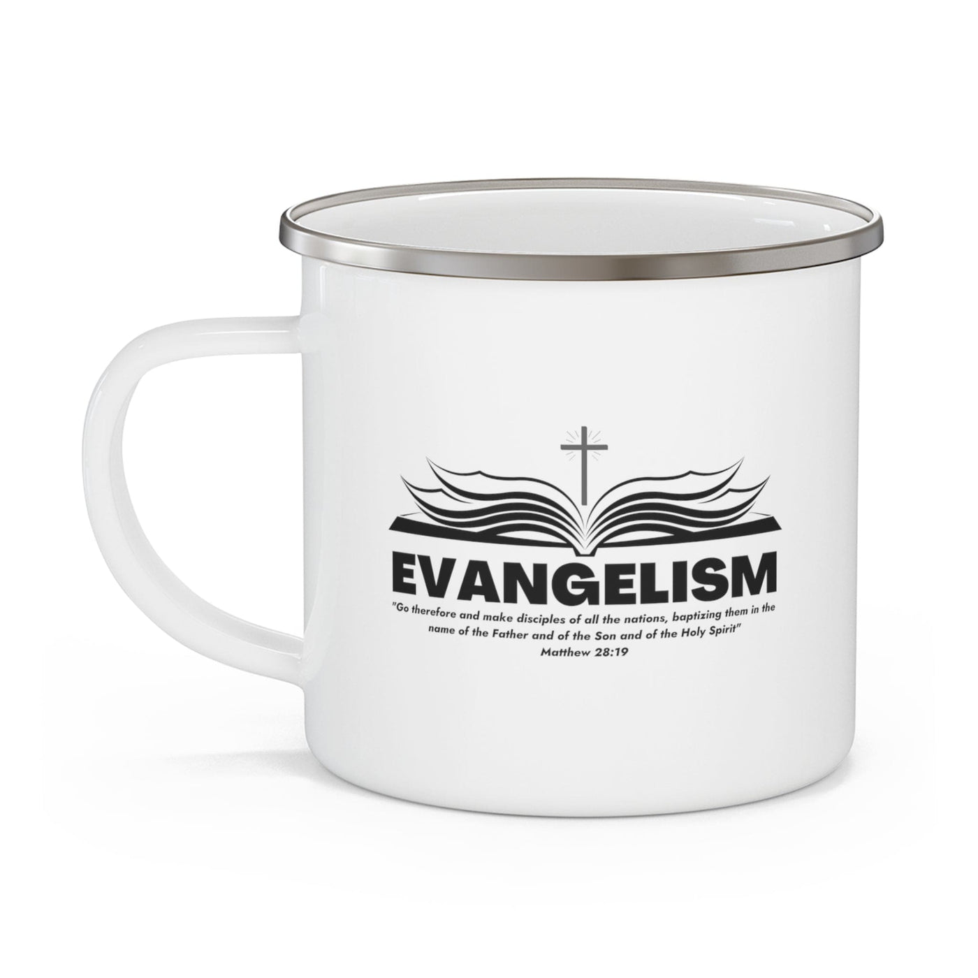 Enamel Camping Mug Evangelism - Go Therefore And Make Disciples Decorative