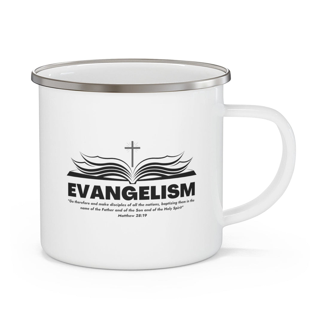 Enamel Camping Mug Evangelism - Go Therefore and Make Disciples - Decorative