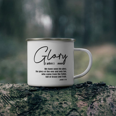 Enamel Camping Mug Glory - Christian Inspiration Black Decorative | Mugs