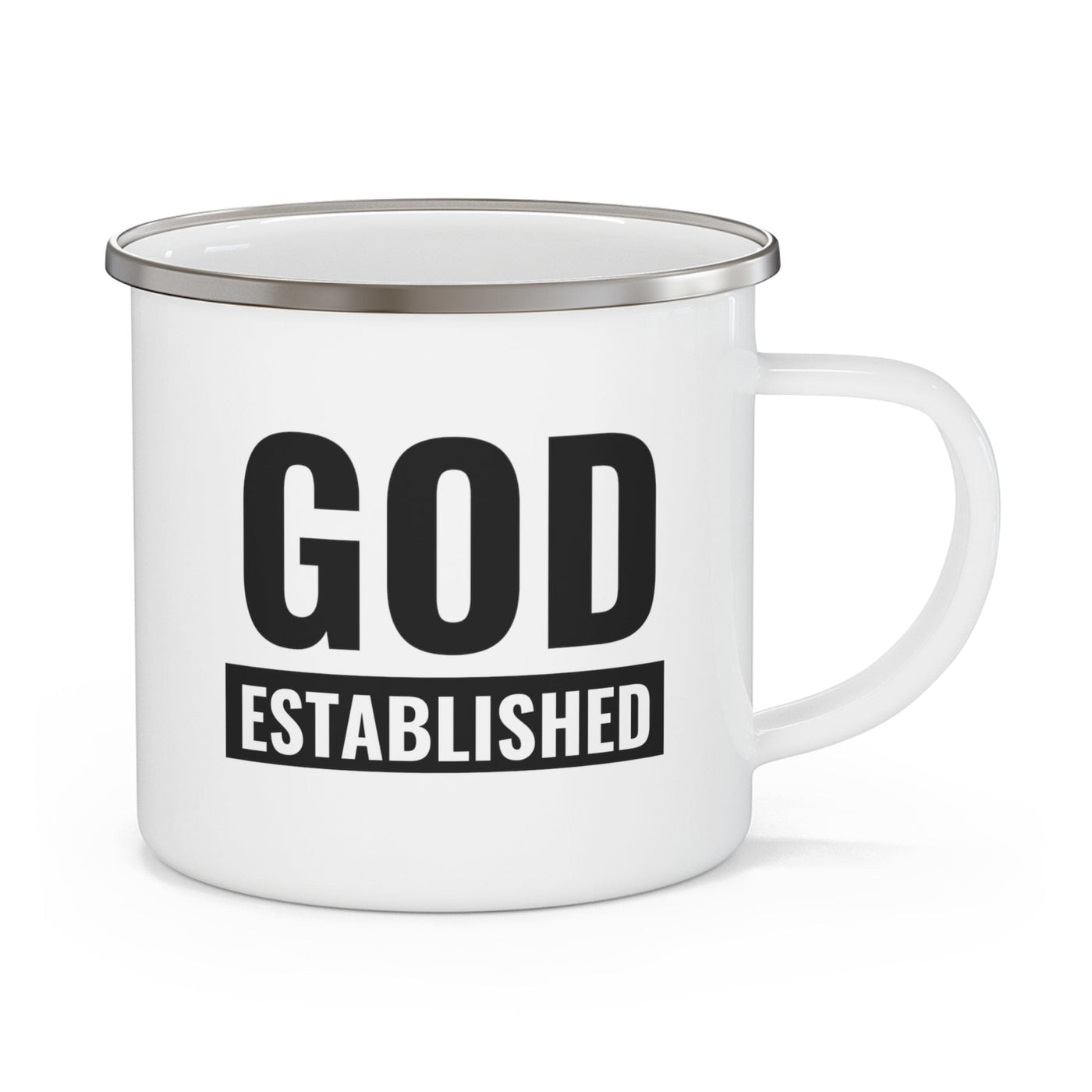Enamel Camping Mug God Established - Mug