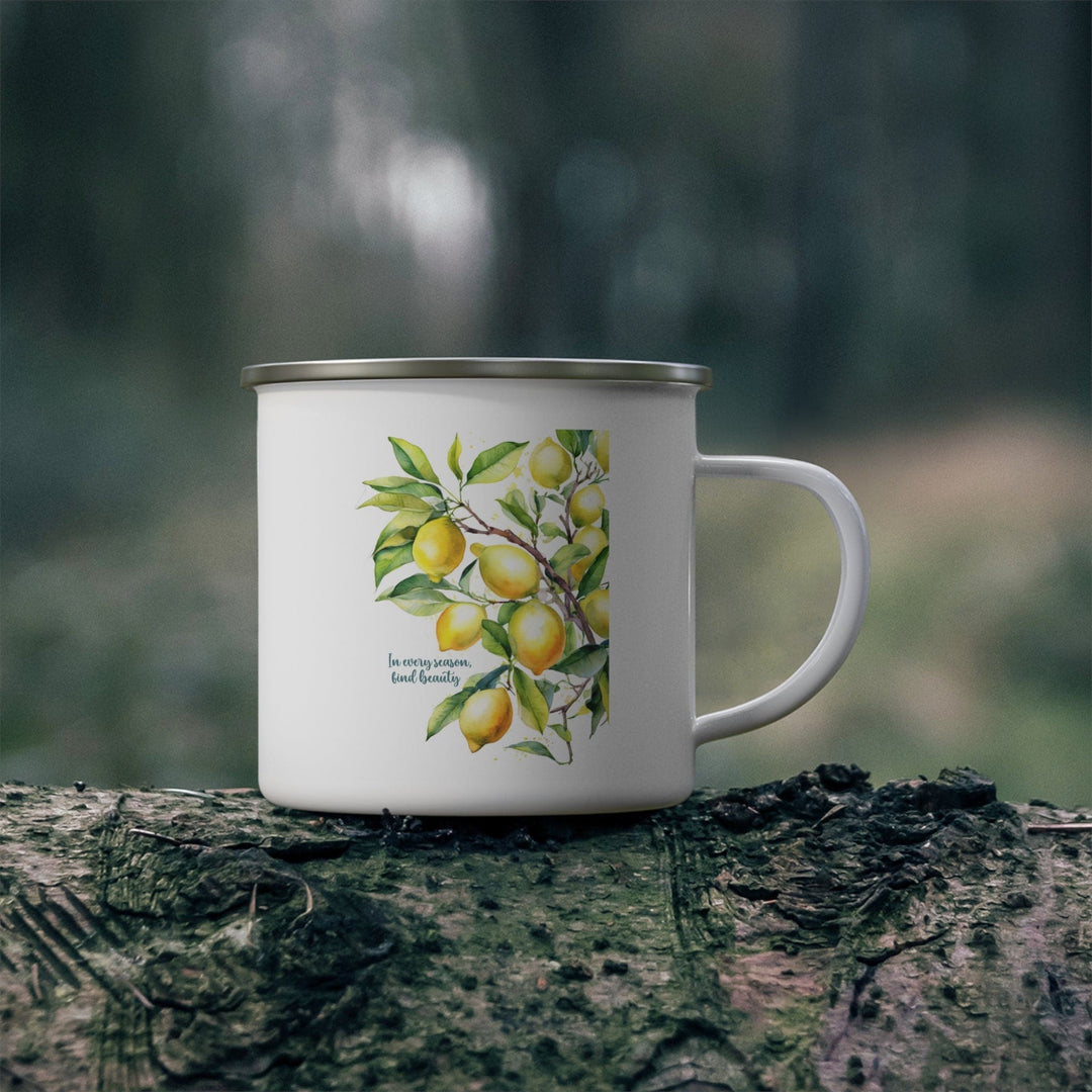 Enamel Camping Mug in Every Season Find Beauty Lemon Tree - Decorative | Enamel