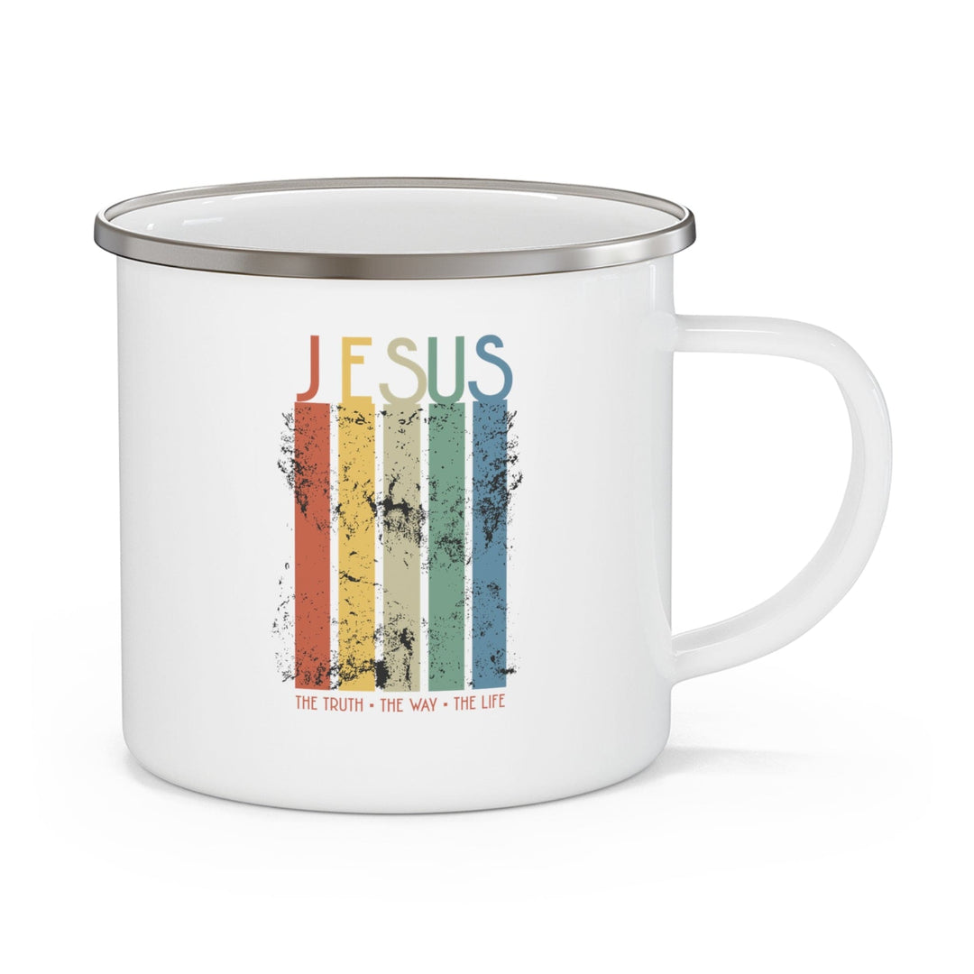 Enamel Camping Mug Jesus the Truth the Way the Life Christian Inspiration S2