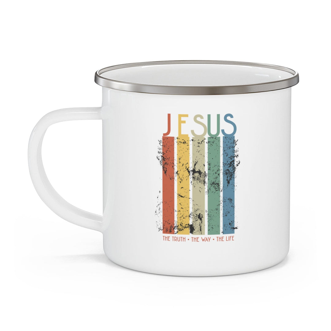 Enamel Camping Mug Jesus the Truth the Way the Life Christian Inspiration S2