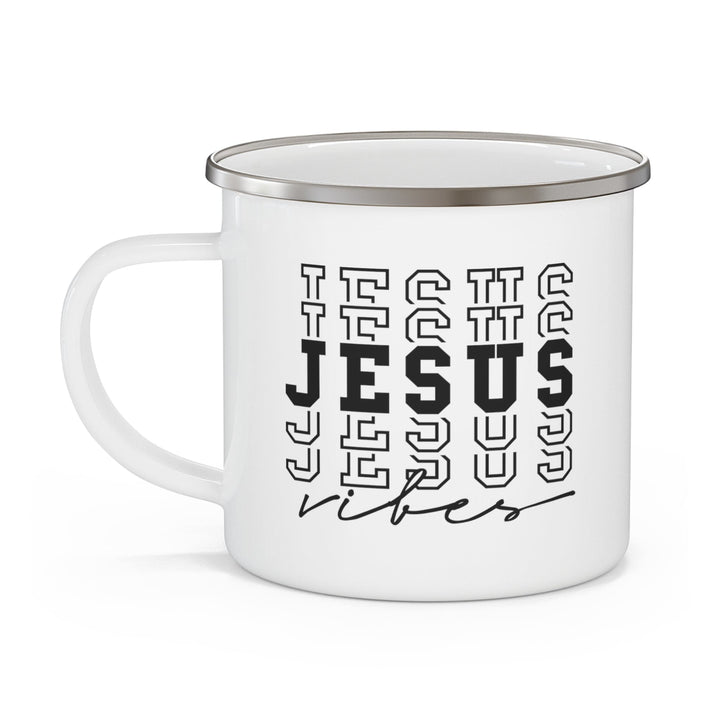 Enamel Camping Mug Jesus Vibes - Decorative | Enamel Mugs