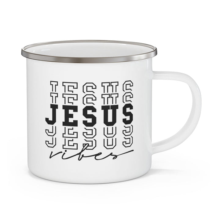 Enamel Camping Mug Jesus Vibes - Decorative | Enamel Mugs