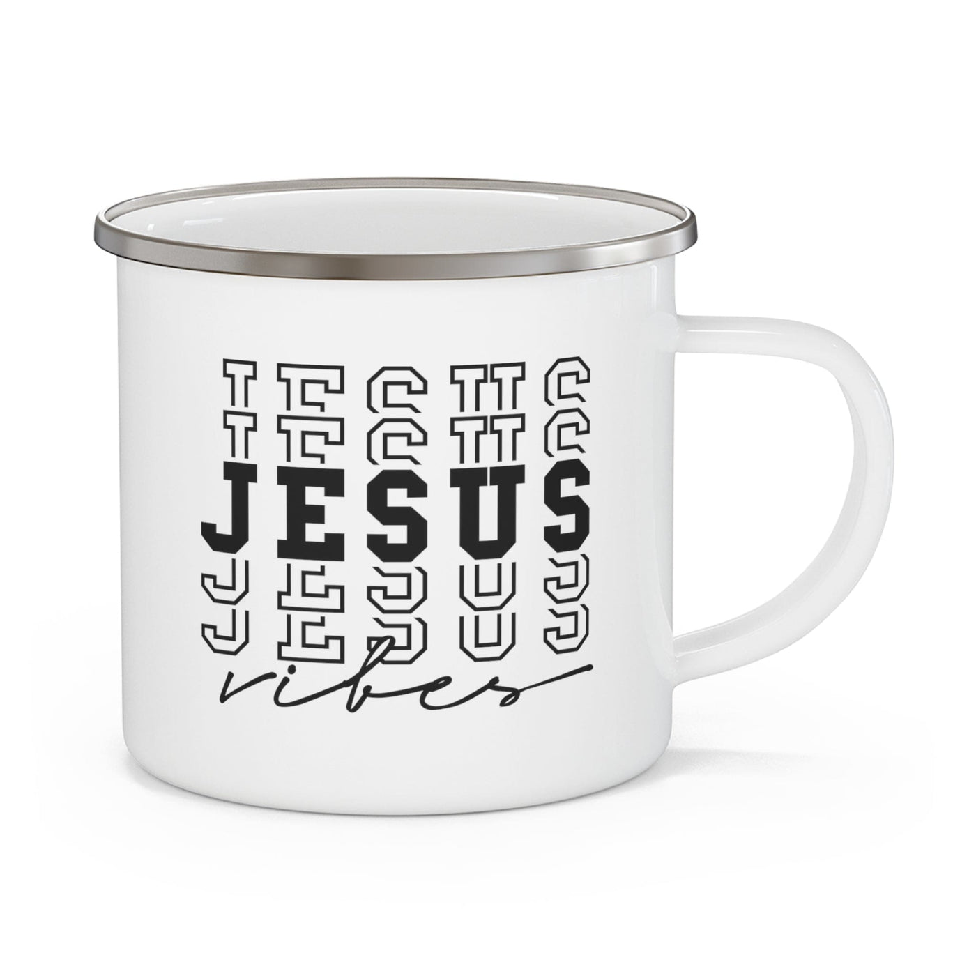 Enamel Camping Mug Jesus Vibes - Decorative | Mugs