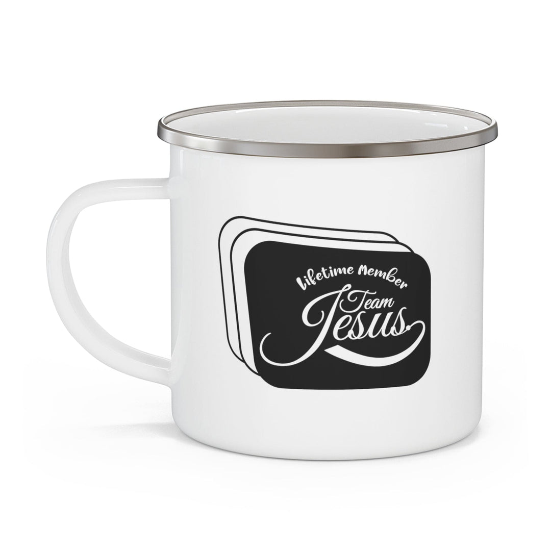 Enamel Camping Mug Lifetime Member Team Jesus - Decorative | Enamel Mugs