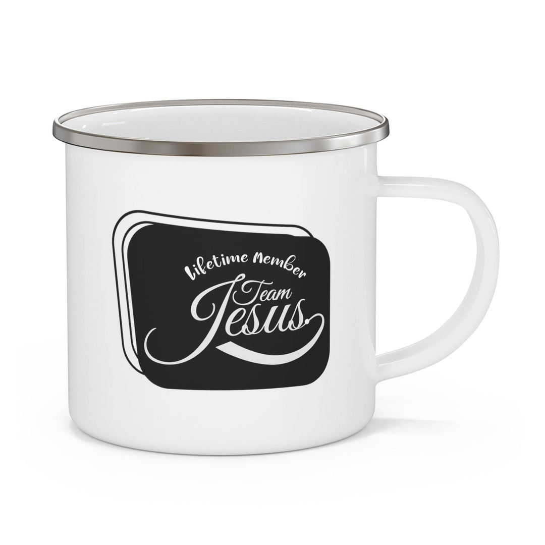 Enamel Camping Mug Lifetime Member Team Jesus - Decorative | Enamel Mugs