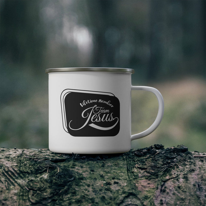 Enamel Camping Mug Lifetime Member Team Jesus - Decorative | Enamel Mugs