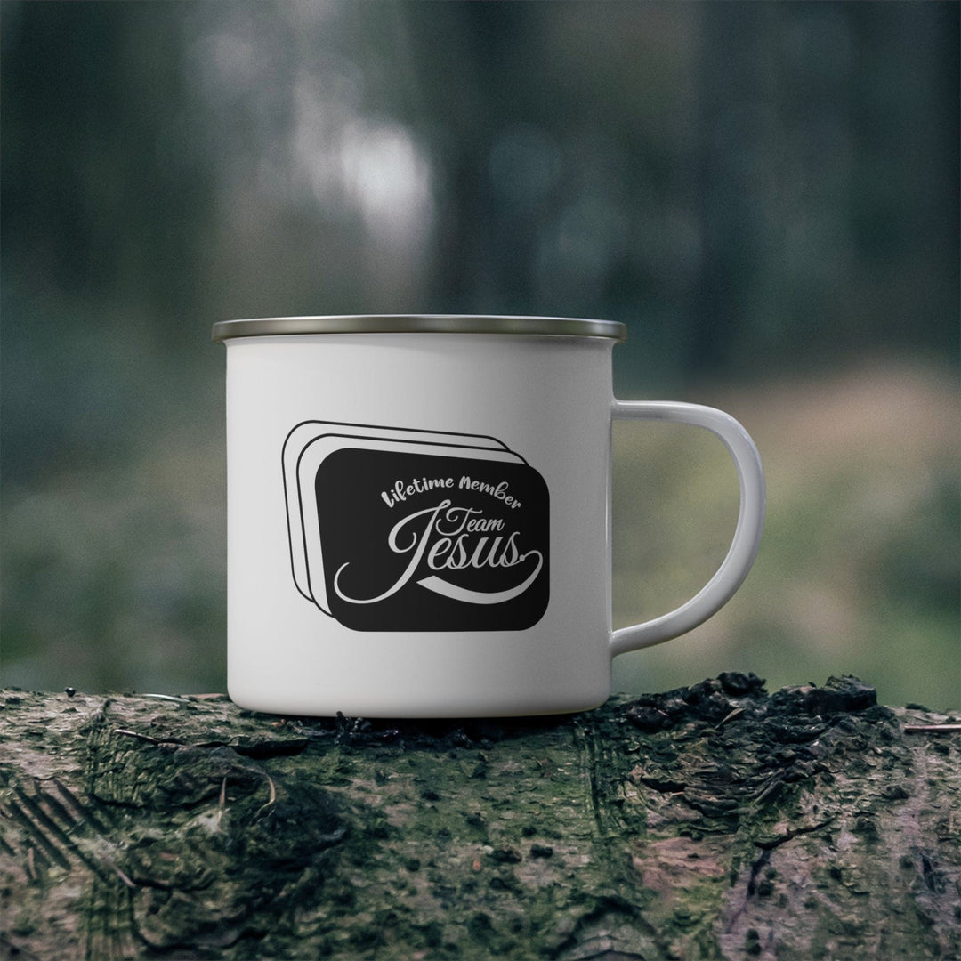 Enamel Camping Mug Lifetime Member Team Jesus - Decorative | Enamel Mugs