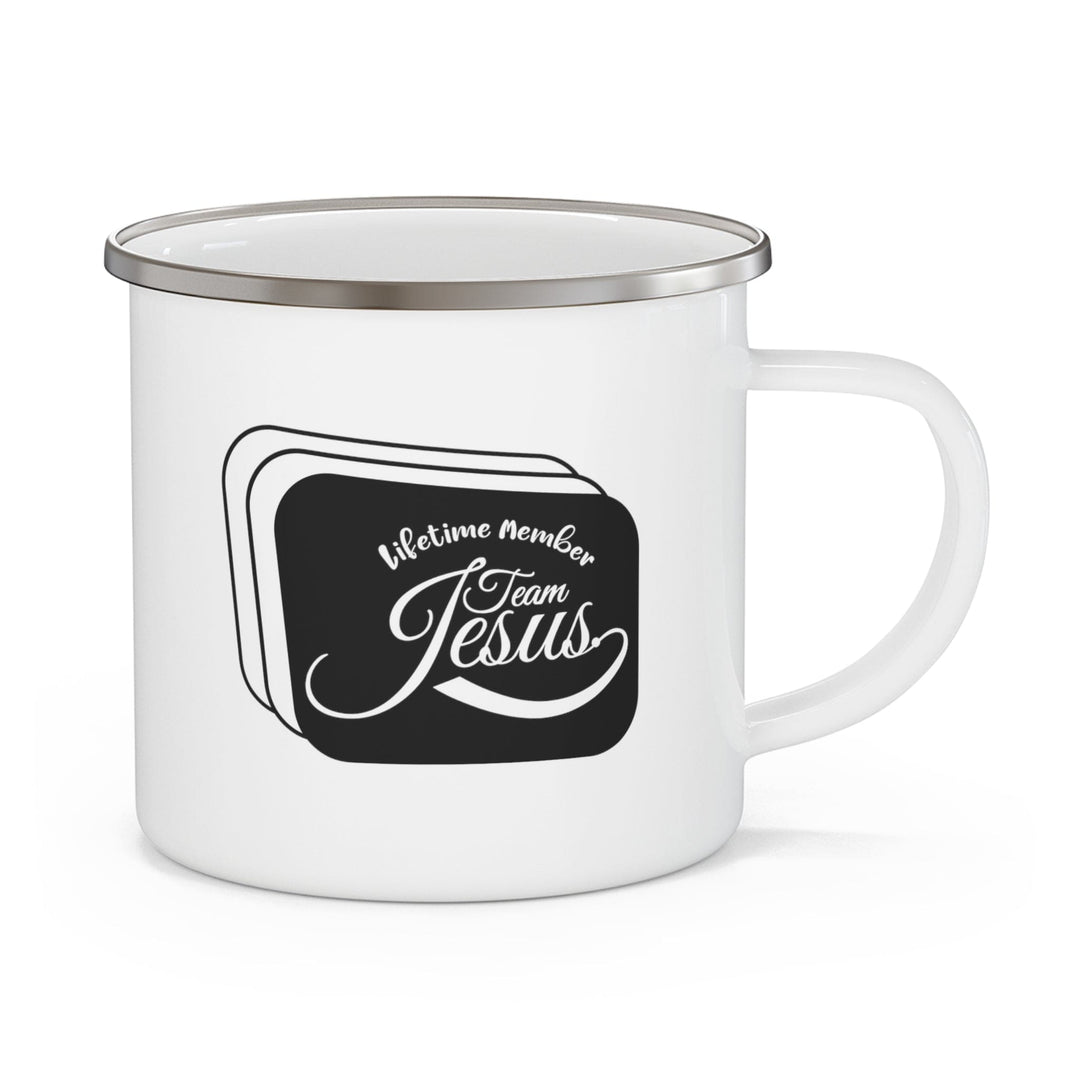 Enamel Camping Mug Lifetime Member Team Jesus - Decorative | Enamel Mugs