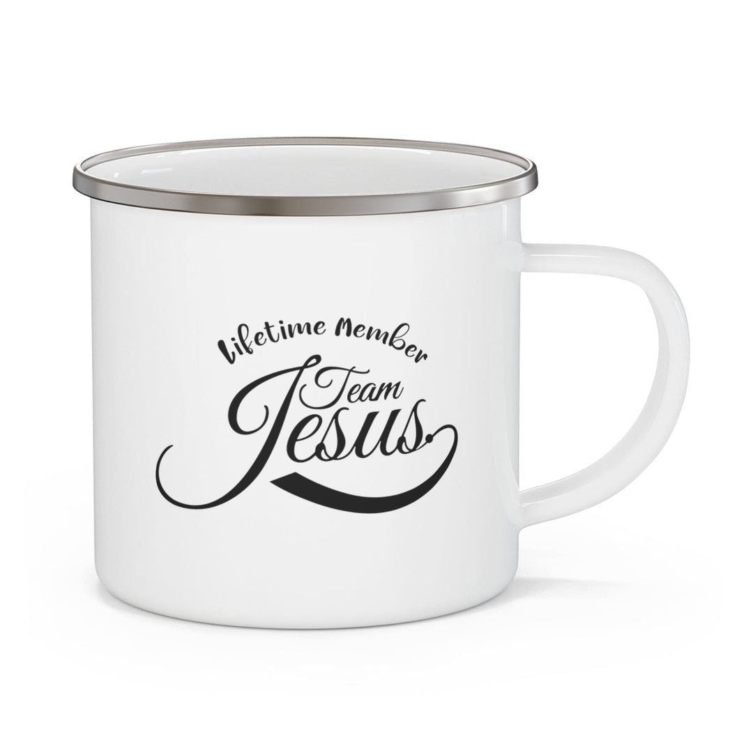 Enamel Camping Mug Lifetime Member Team Jesus - Decorative | Enamel Mugs