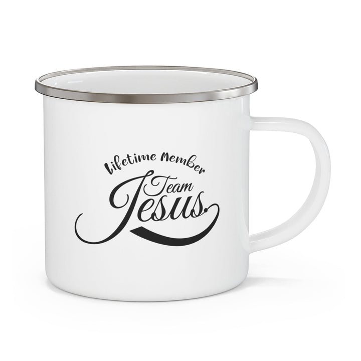 Enamel Camping Mug Lifetime Member Team Jesus - Decorative | Enamel Mugs