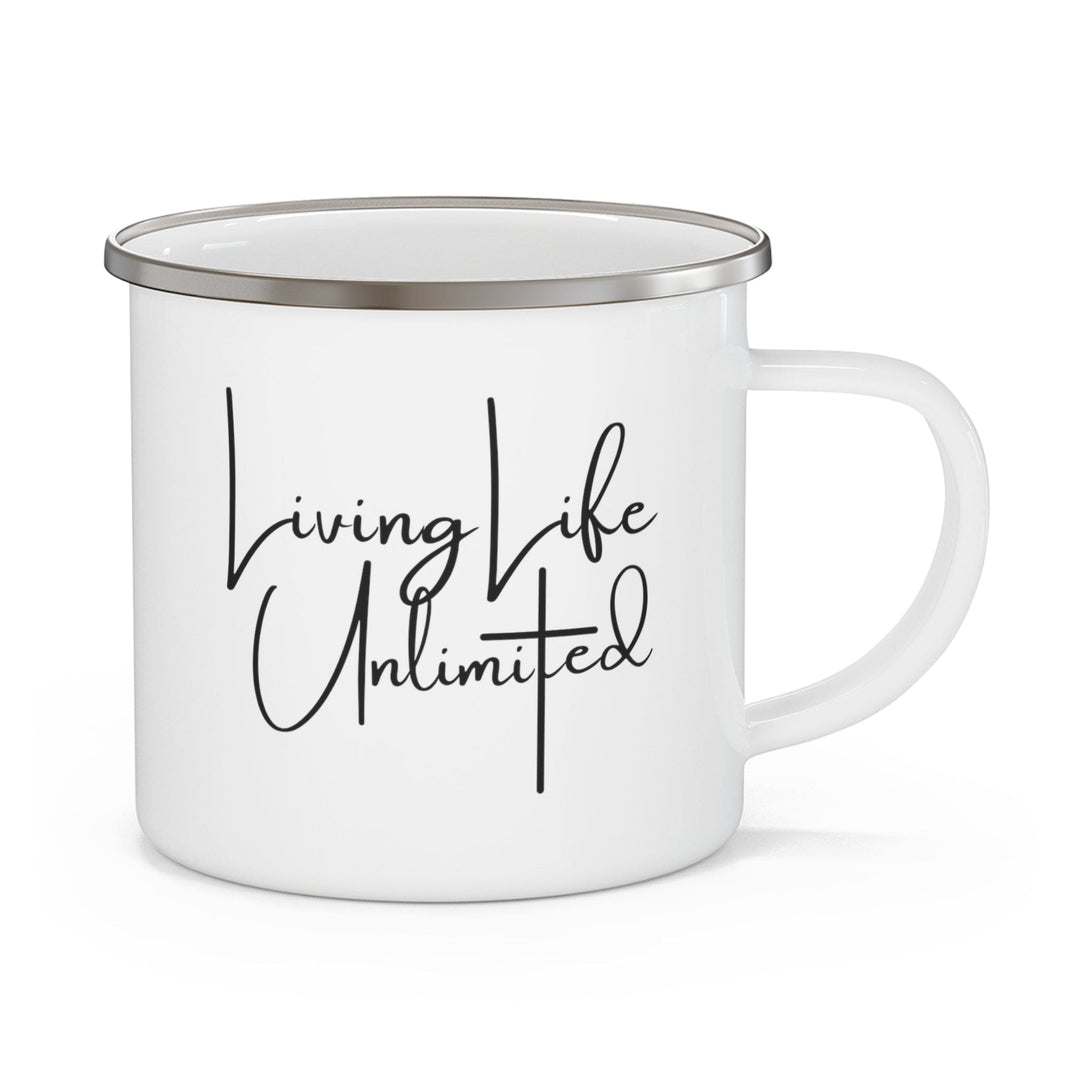 Enamel Camping Mug Living Life Unlimited - Decorative | Enamel Mugs