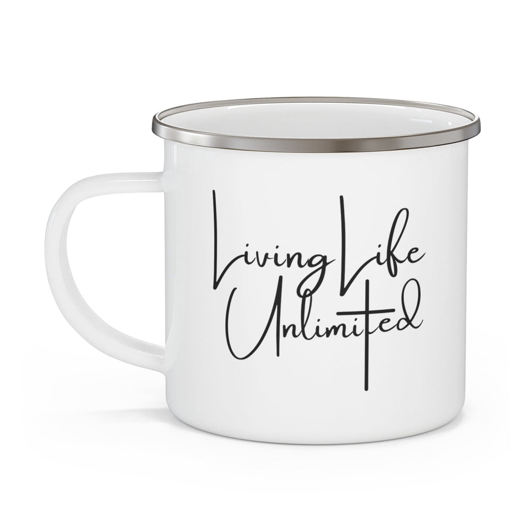 Enamel Camping Mug Living Life Unlimited - Decorative | Enamel Mugs