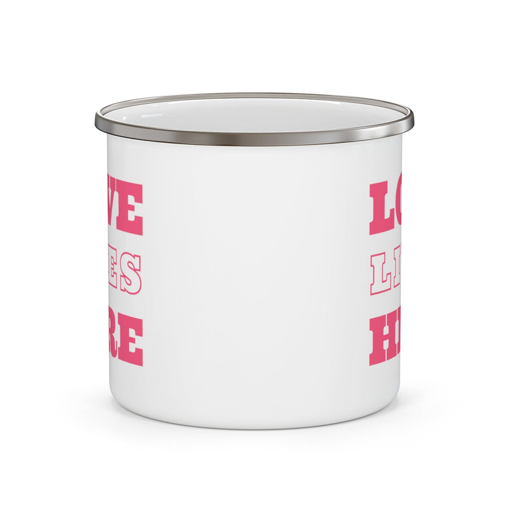 Enamel Camping Mug Love Lives Here - Decorative | Enamel Mugs