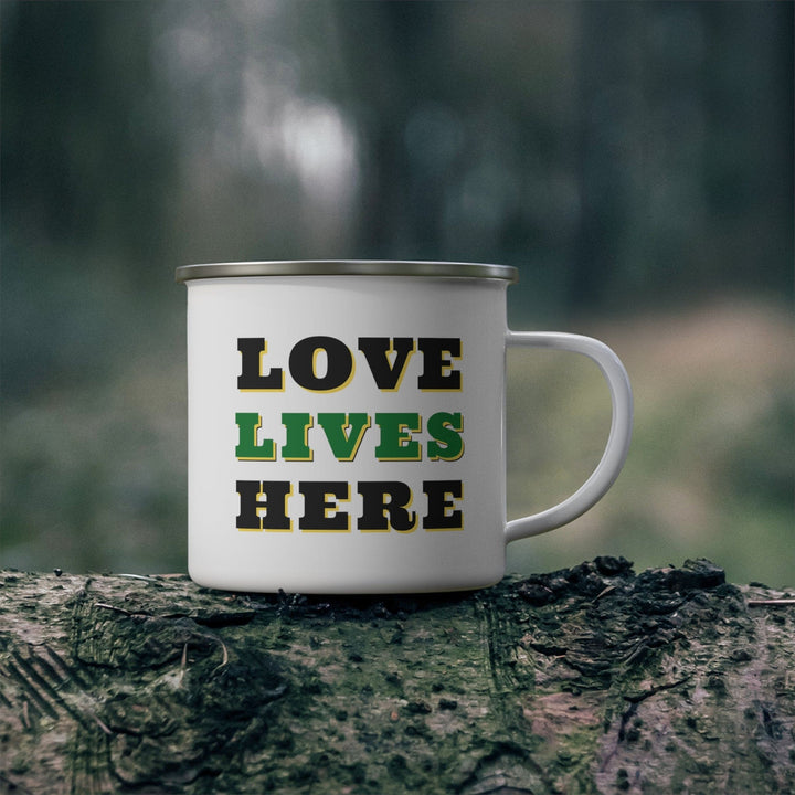 Enamel Camping Mug Love Lives Here - Decorative | Enamel Mugs