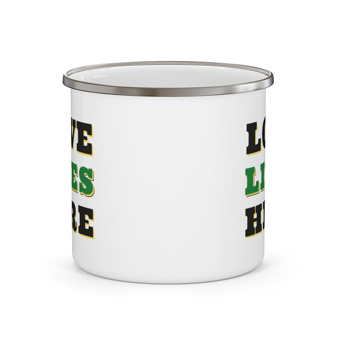 Enamel Camping Mug Love Lives Here - Decorative | Enamel Mugs