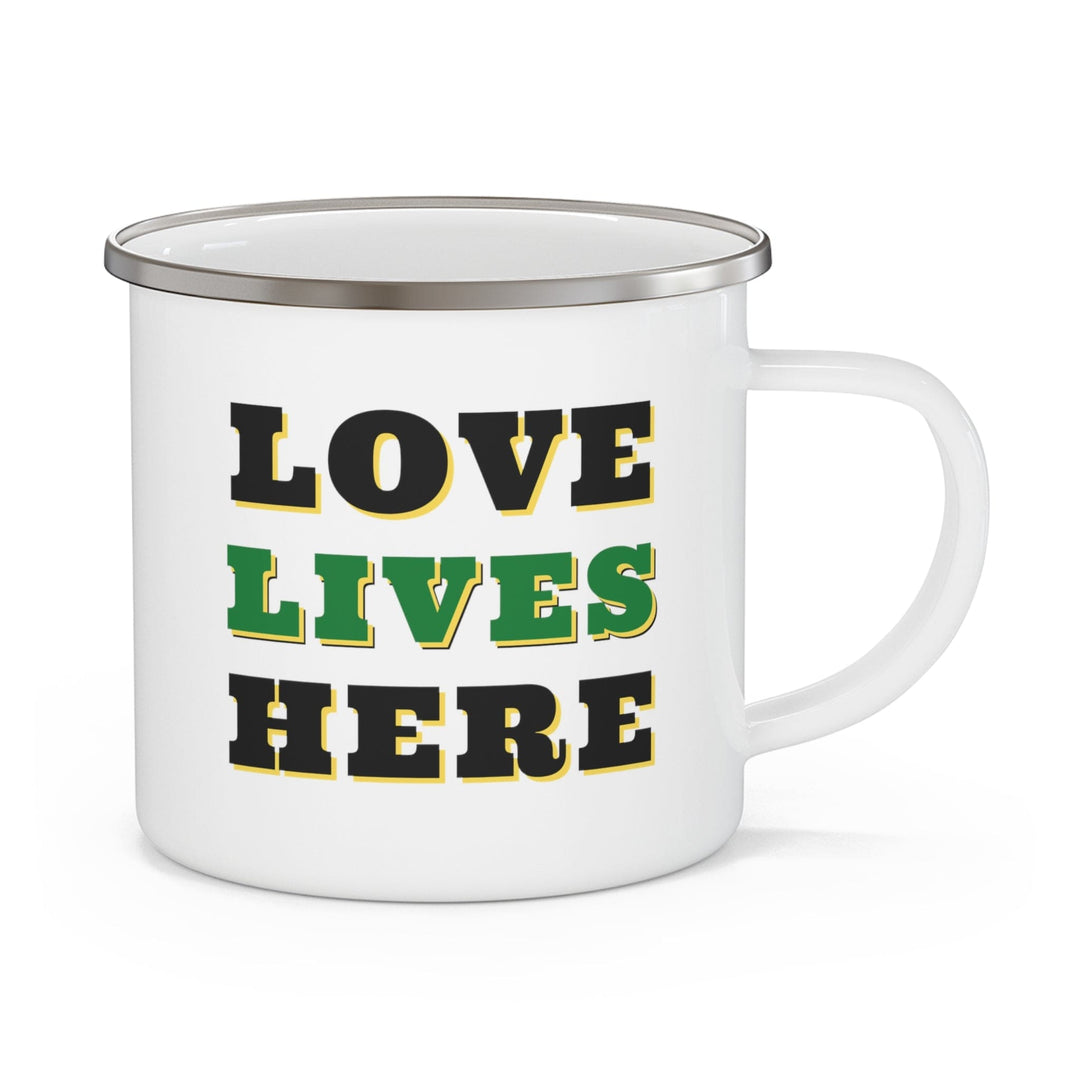 Enamel Camping Mug Love Lives Here - Decorative | Enamel Mugs