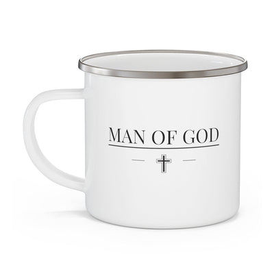 Enamel Camping Mug Man Of God Black Print - Mug