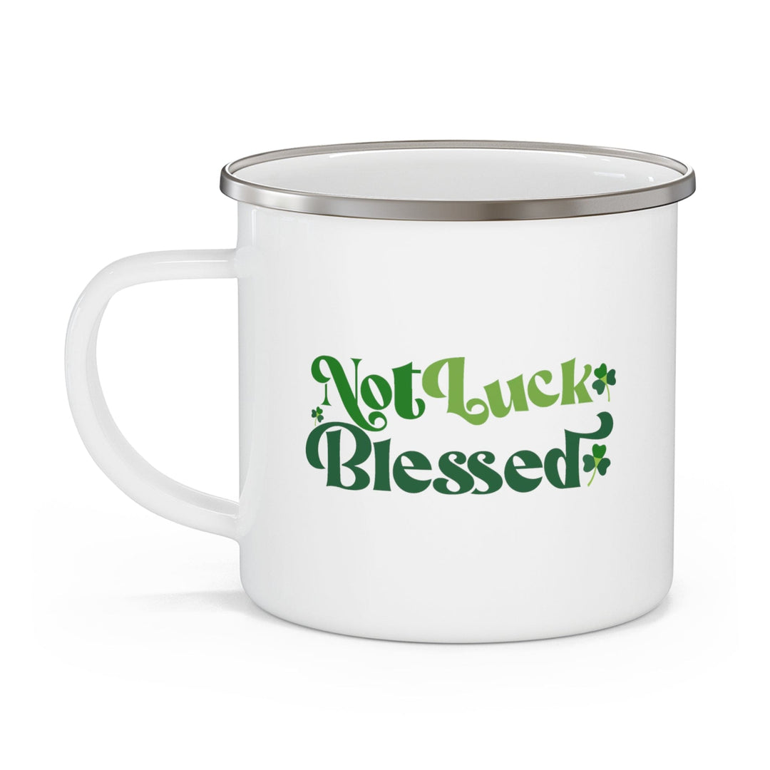 Enamel Camping Mug not Luck Blessed - Decorative | Enamel Mugs