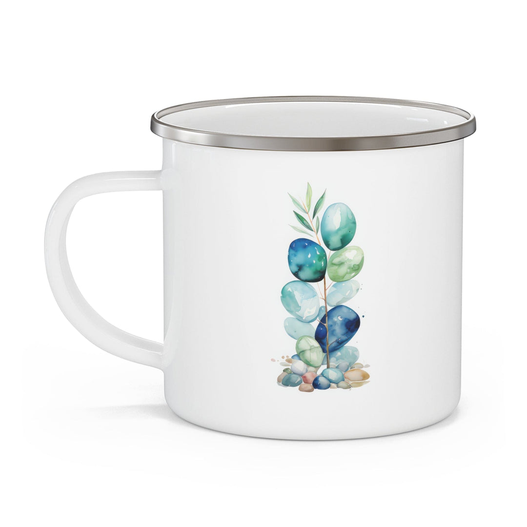 Enamel Camping Mug Oceanic Coastal Sea Glass - Decorative | Enamel Mugs