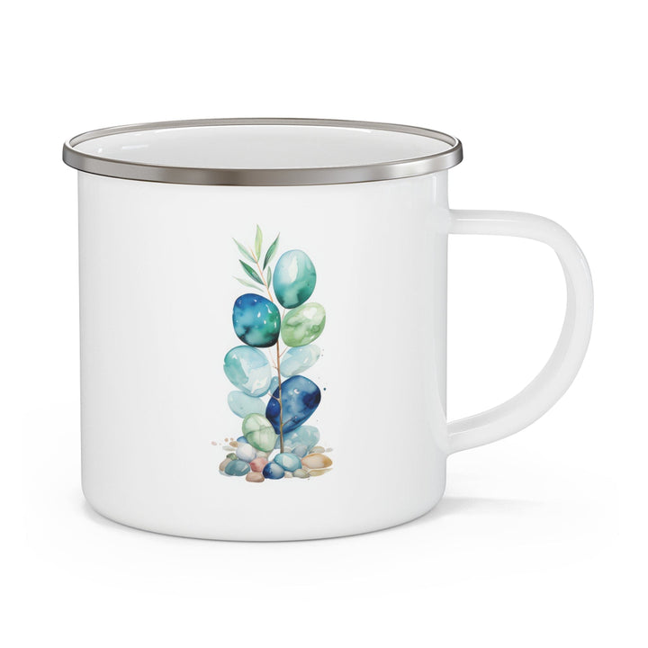 Enamel Camping Mug Oceanic Coastal Sea Glass - Decorative | Enamel Mugs