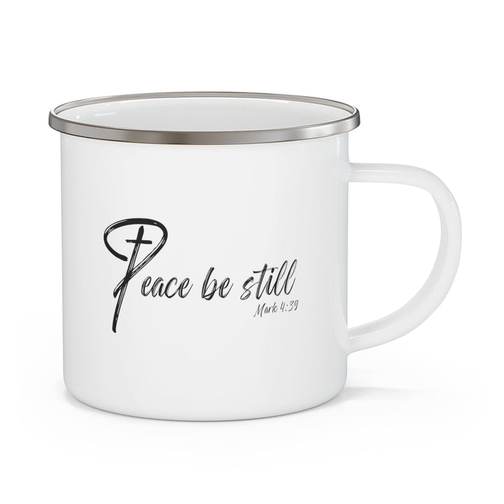 Enamel Camping Mug Peace be Still - Decorative | Enamel Mugs