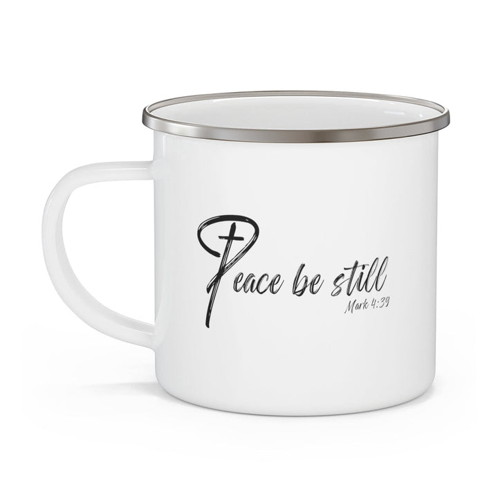 Enamel Camping Mug Peace be Still - Decorative | Enamel Mugs