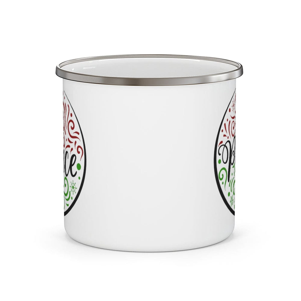 Enamel Camping Mug Peace Holiday Print - Decorative | Enamel Mugs