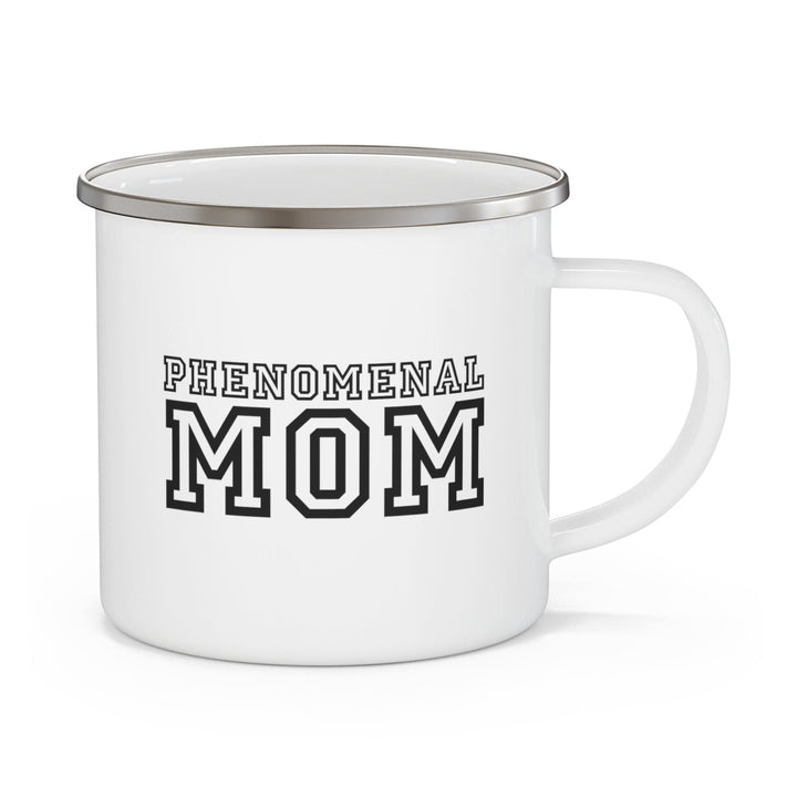 Enamel Camping Mug Phenomenal Mom a Heartfelt Gift for Mothers Black