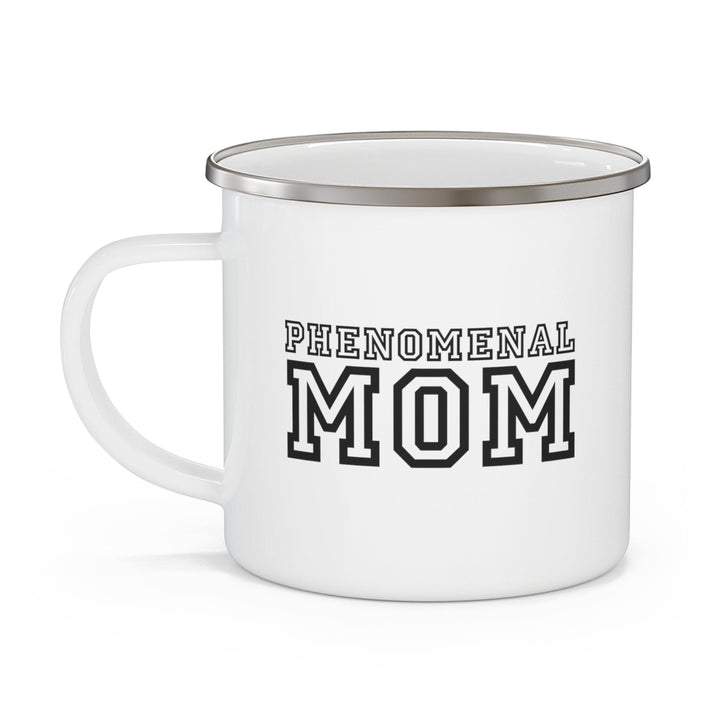 Enamel Camping Mug Phenomenal Mom a Heartfelt Gift for Mothers Black