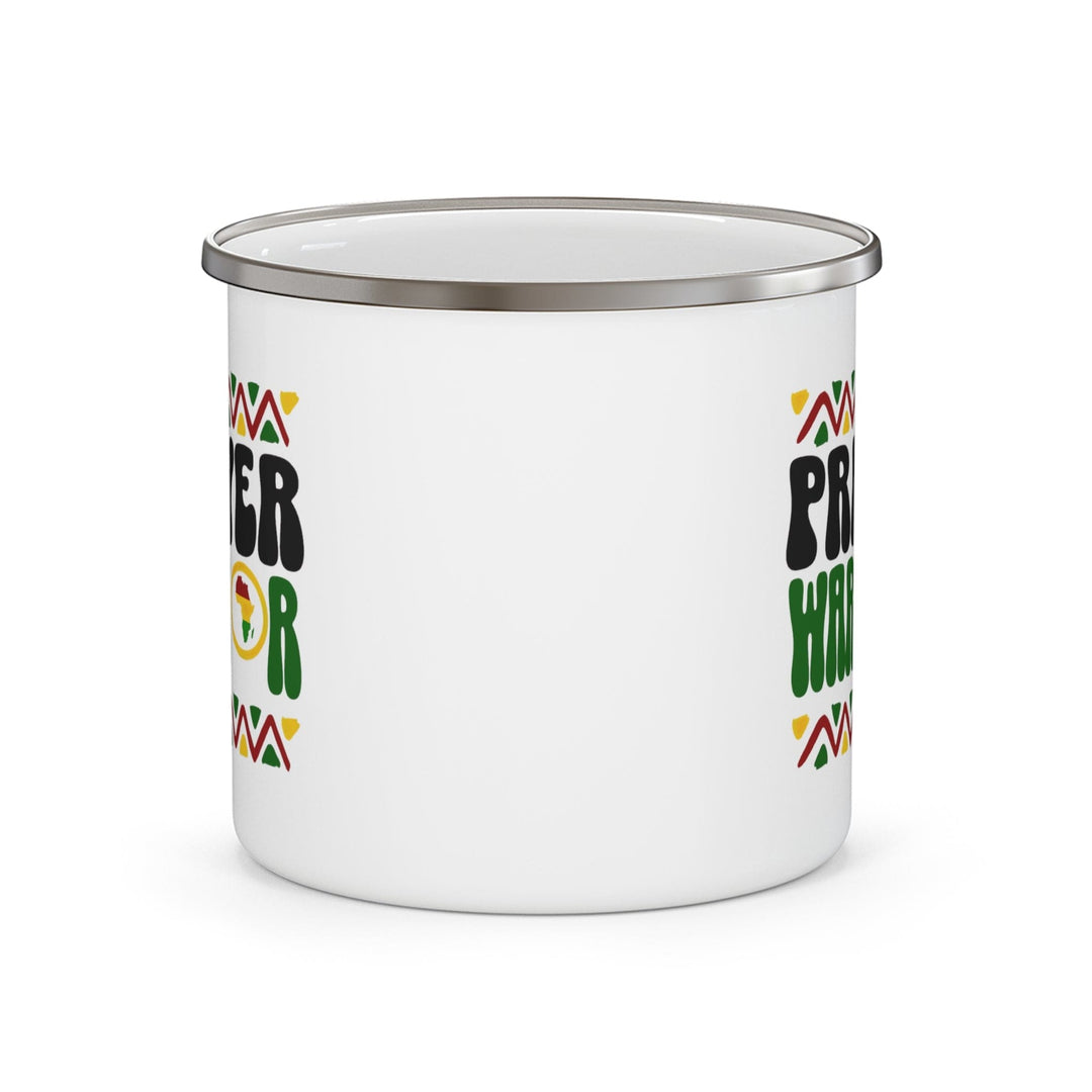 Enamel Camping Mug Prayer Warrior - Christian Inspiration Africa Black