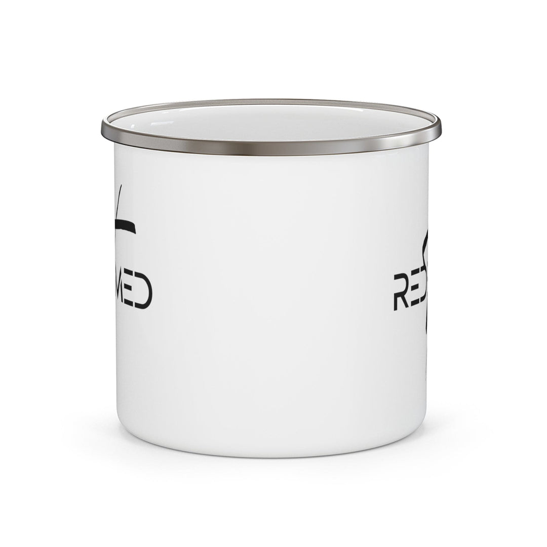 Enamel Camping Mug Redeemed Cross Black Illustration - Decorative | Enamel Mugs