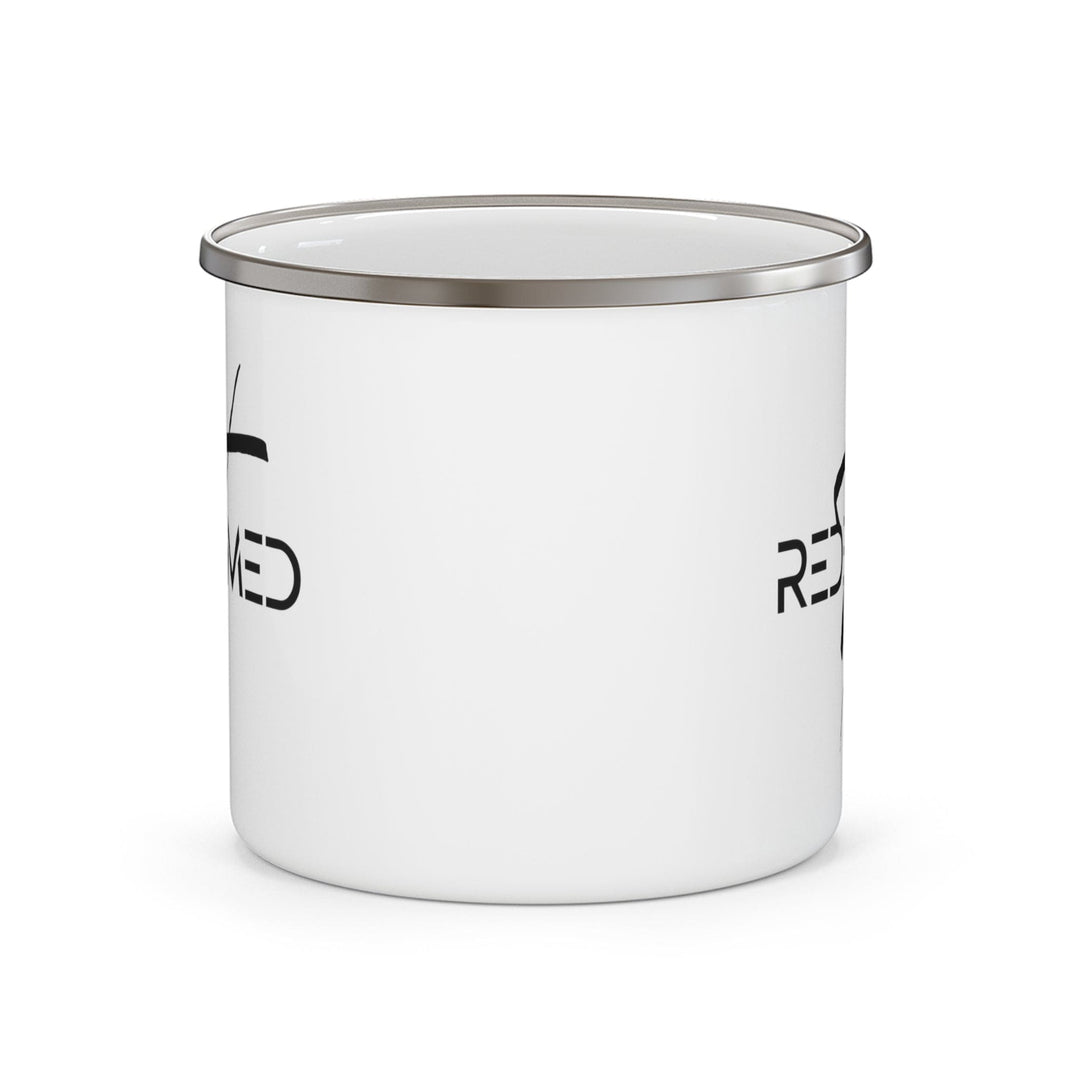 Enamel Camping Mug Redeemed Cross Black Illustration - Decorative | Enamel Mugs