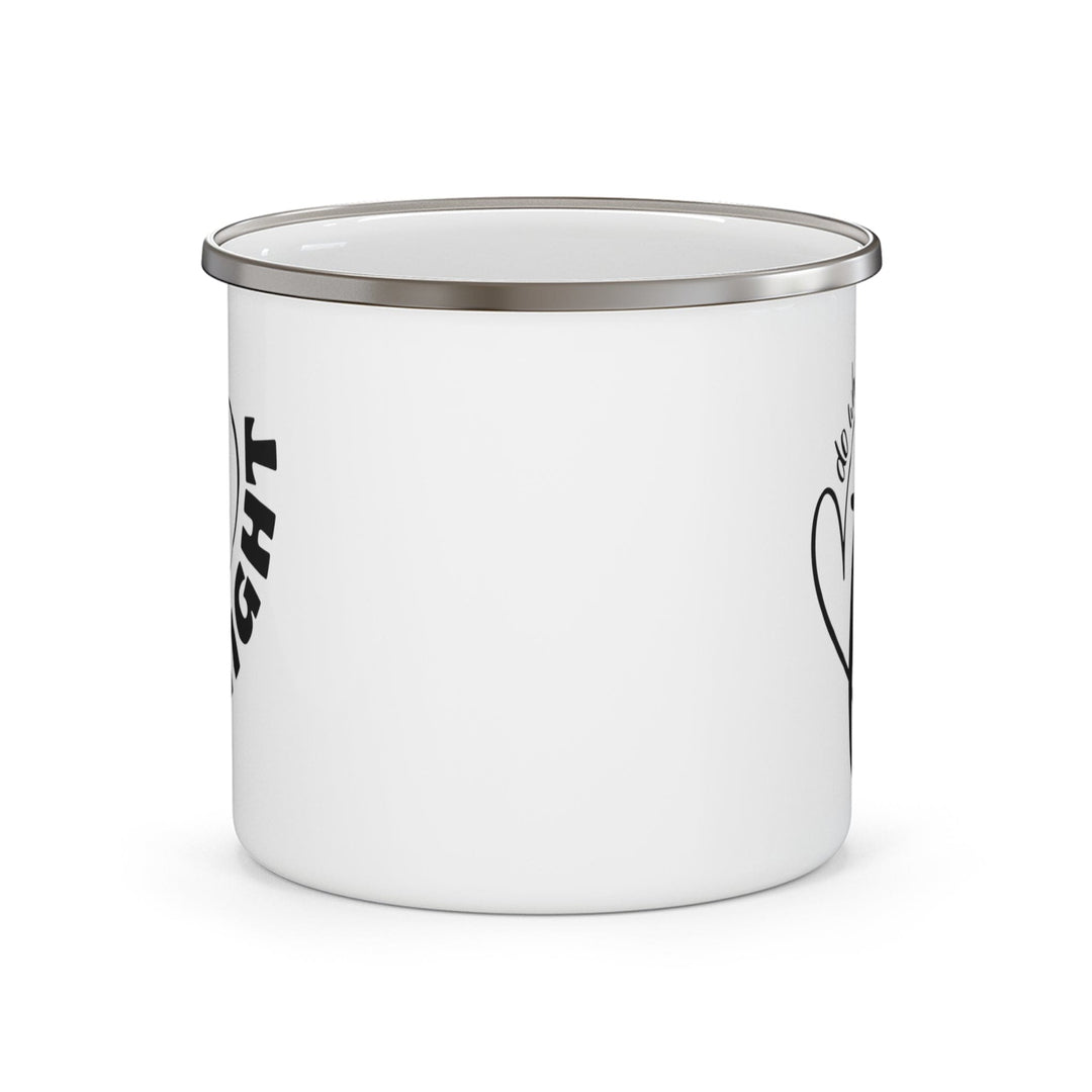 Enamel Camping Mug Say it Soul - do What’s Right Black Illustration