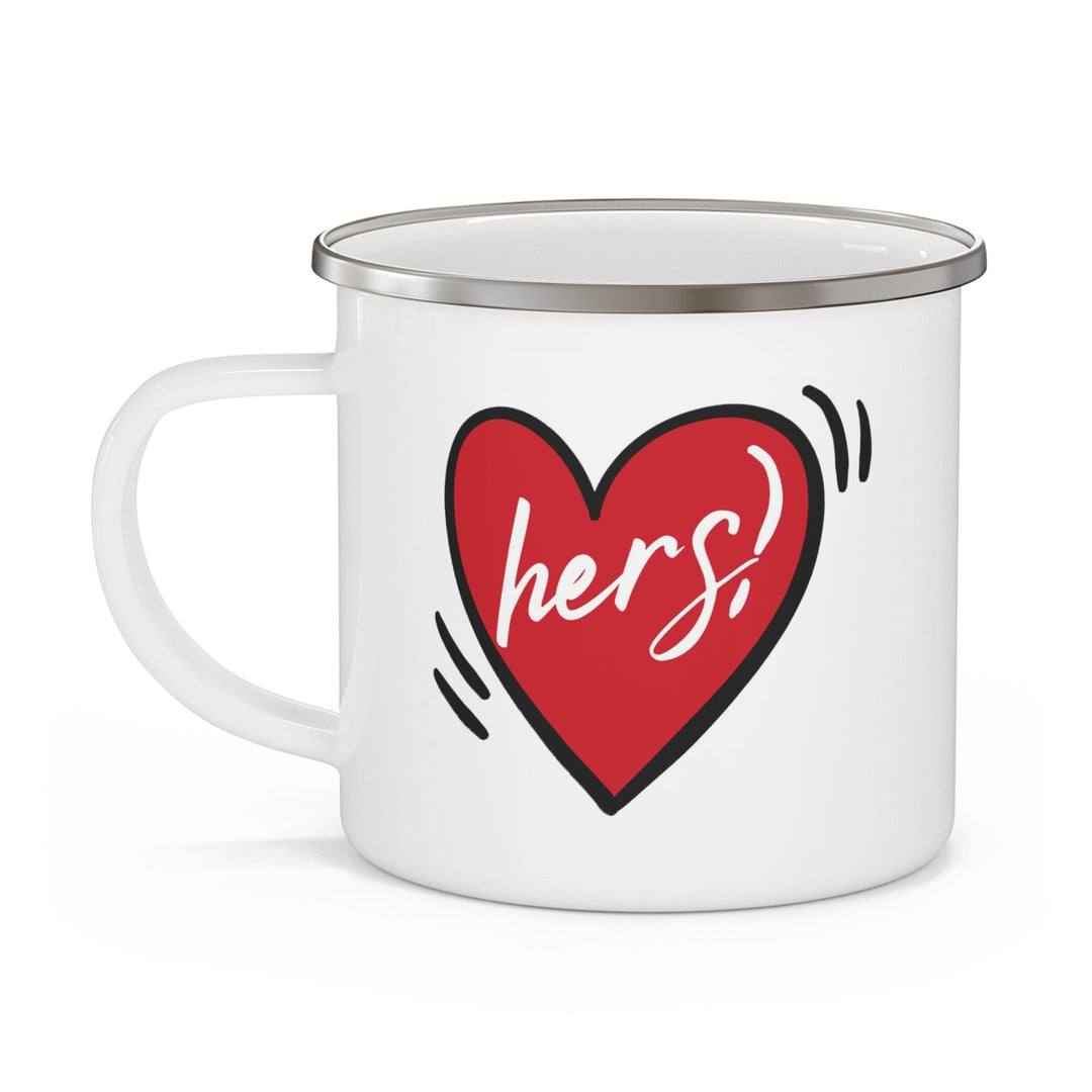 Enamel Camping Mug Say it Soul Her Heart Couples - Decorative | Enamel Mugs