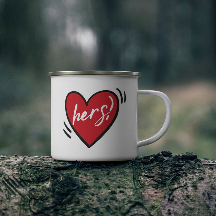 Enamel Camping Mug Say it Soul Her Heart Couples - Decorative | Enamel Mugs