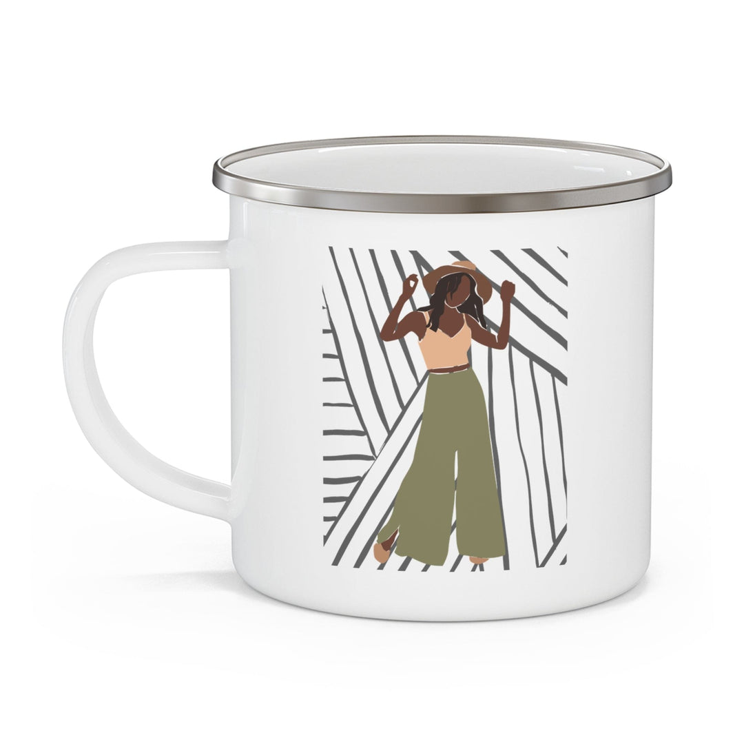 Enamel Camping Mug Say it Soul its Her Groove Thing Positive Inspiration