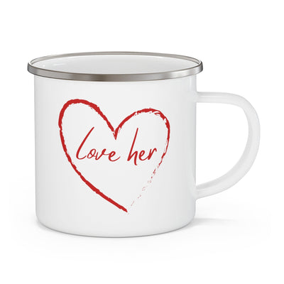 Enamel Camping Mug Say It Soul Love Her Red - Decorative | Mugs