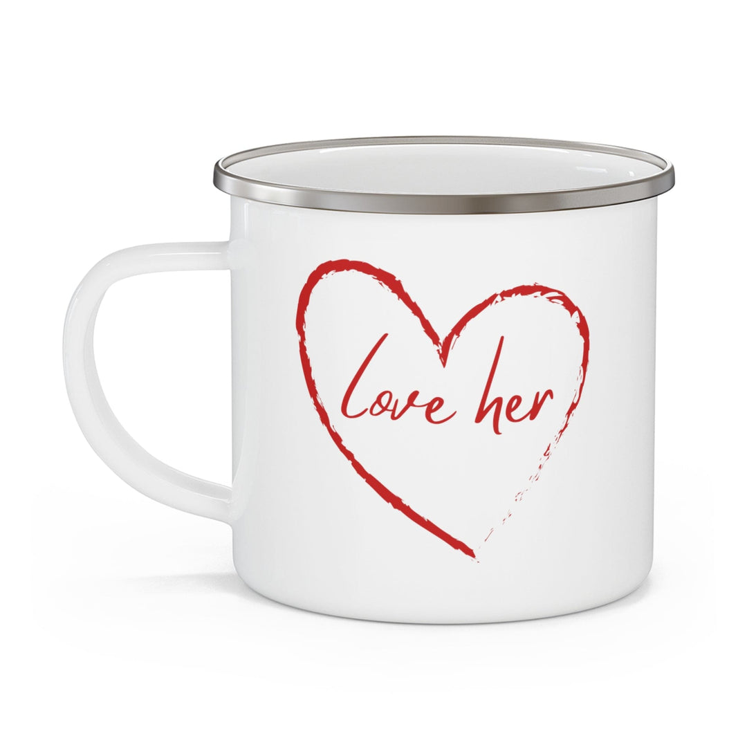 Enamel Camping Mug Say it Soul Love Her Red - Decorative | Enamel Mugs