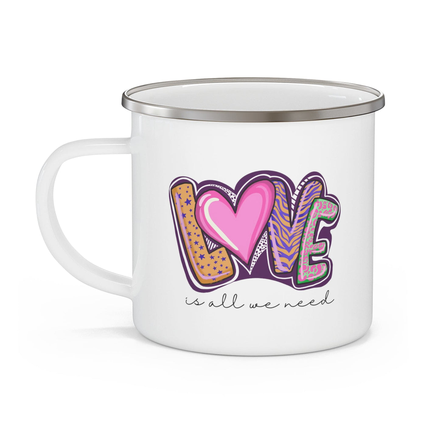 Enamel Camping Mug Say It Soul - Love Is All We Need Decorative | Mugs