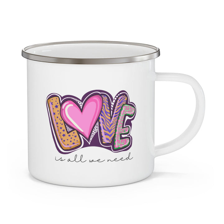 Enamel Camping Mug Say it Soul - Love is All we Need - Decorative | Enamel Mugs