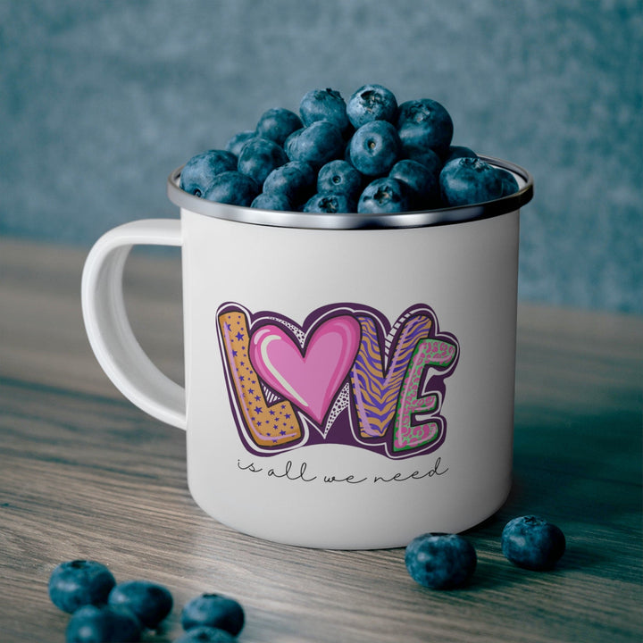 Enamel Camping Mug Say it Soul - Love is All we Need - Decorative | Enamel Mugs