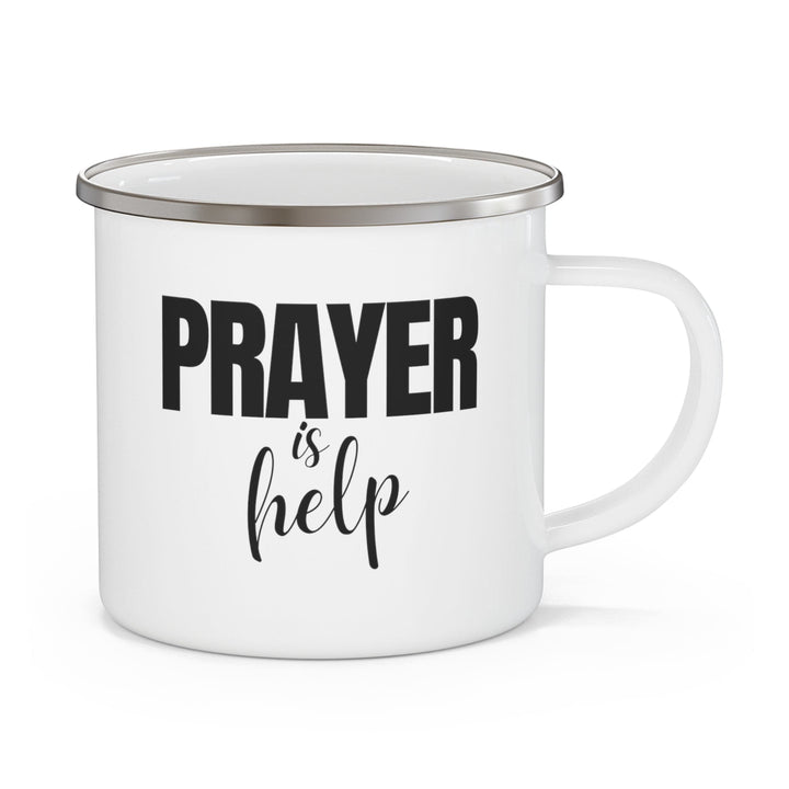 Enamel Camping Mug Say it Soul - Prayer is Help Inspirational Quotes Prayer